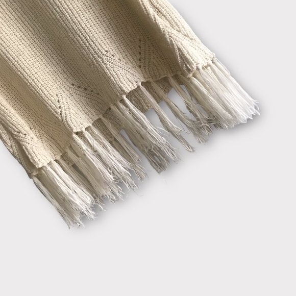 PEPIN ANTHROPOLOGIE Boho Fringe Tassel Crochet Knit Tank Top Size Small - Picture 4 of 7